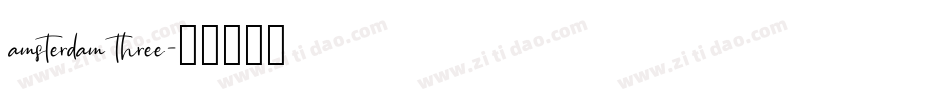 amsterdam three字体转换